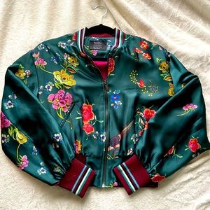 BERSHKA | silk bomber jacket